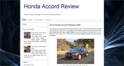 Desktop Screenshot of honda-accord-review.blogspot.com