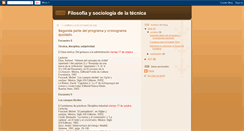 Desktop Screenshot of filosofiaysociologiadelatecnica.blogspot.com