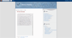 Desktop Screenshot of henryshooray.blogspot.com