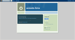 Desktop Screenshot of acoustic-force-lenie.blogspot.com