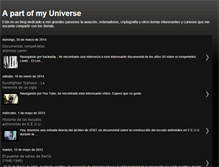 Tablet Screenshot of apartofmyuniverse.blogspot.com