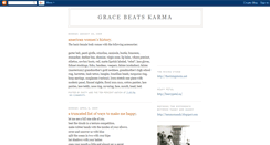 Desktop Screenshot of gracebeatskarma.blogspot.com