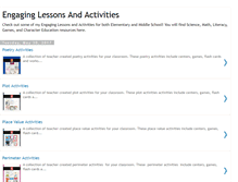 Tablet Screenshot of engaginglessonsandactivities.blogspot.com