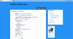 Desktop Screenshot of easymademaths.blogspot.com