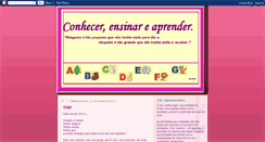 Desktop Screenshot of conhecerensinareaprender.blogspot.com