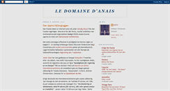 Desktop Screenshot of ledomainedanais.blogspot.com
