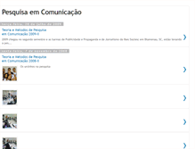 Tablet Screenshot of pesquisaemcomunicacao.blogspot.com