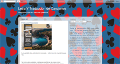 Desktop Screenshot of letra-traduccion-canciones.blogspot.com