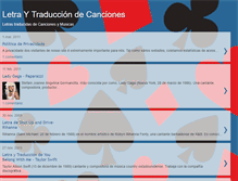 Tablet Screenshot of letra-traduccion-canciones.blogspot.com