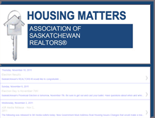 Tablet Screenshot of housingmatterssaskatchewan.blogspot.com