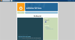 Desktop Screenshot of extreme-fat-loss.blogspot.com