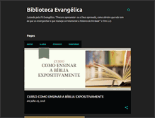 Tablet Screenshot of bibliotecaevangelica.blogspot.com