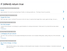 Tablet Screenshot of isnerdreturntrue.blogspot.com