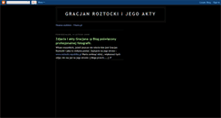 Desktop Screenshot of gracjanroztocki.blogspot.com