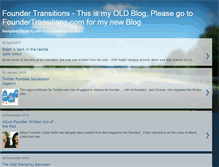 Tablet Screenshot of foundertransitions.blogspot.com