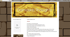 Desktop Screenshot of damaskathoughts.blogspot.com