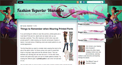 Desktop Screenshot of fashionreporterwannabe.blogspot.com