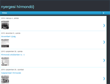Tablet Screenshot of nyergesihirmondo.blogspot.com
