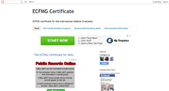 Desktop Screenshot of ecfmg-certificate.blogspot.com