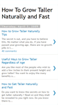 Mobile Screenshot of howtogrowtallernaturallyandfast.blogspot.com