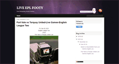 Desktop Screenshot of live-epl-choice.blogspot.com