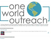 Tablet Screenshot of oneworldoutreach.blogspot.com