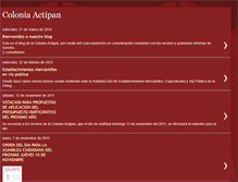 Tablet Screenshot of coloniaactipan.blogspot.com