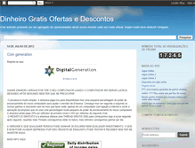 Tablet Screenshot of dinheirogratisofertasedescontos.blogspot.com