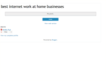 Tablet Screenshot of best-internet-work-at-home-businesses.blogspot.com