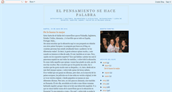 Desktop Screenshot of elpensamientosehacepalabra.blogspot.com