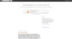 Desktop Screenshot of investmentinunittrust.blogspot.com