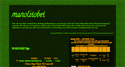 Desktop Screenshot of manolitobet.blogspot.com