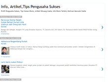 Tablet Screenshot of info-pengusaha-sukses.blogspot.com