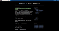 Desktop Screenshot of lowongankerja6003.blogspot.com