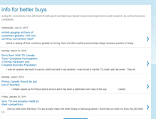 Tablet Screenshot of infoforbetterbuys.blogspot.com