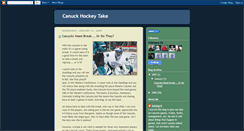 Desktop Screenshot of canuckhockeytake.blogspot.com