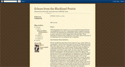 Desktop Screenshot of echoesfromtheblacklandprairie.blogspot.com