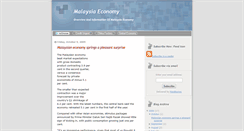 Desktop Screenshot of economyofmalaysia.blogspot.com