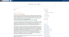 Desktop Screenshot of notetojon.blogspot.com