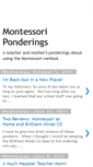 Mobile Screenshot of montessoriponderings.blogspot.com