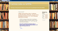 Desktop Screenshot of currentjobsinappsc.blogspot.com