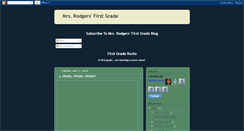 Desktop Screenshot of mrsrodgersfirstgrade.blogspot.com