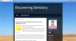 Desktop Screenshot of discoveringdentistry.blogspot.com