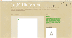 Desktop Screenshot of leighslifelessons.blogspot.com