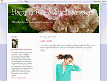 Tablet Screenshot of happinessandhydrangeas.blogspot.com