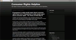Desktop Screenshot of consumerrightshelpline.blogspot.com