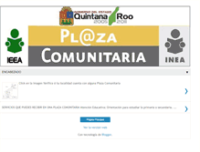 Tablet Screenshot of plazascomunitarias-qroo.blogspot.com