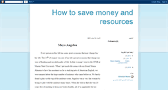 Desktop Screenshot of howtosavemoneyandresources.blogspot.com