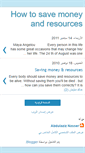 Mobile Screenshot of howtosavemoneyandresources.blogspot.com