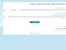 Tablet Screenshot of howtosavemoneyandresources.blogspot.com